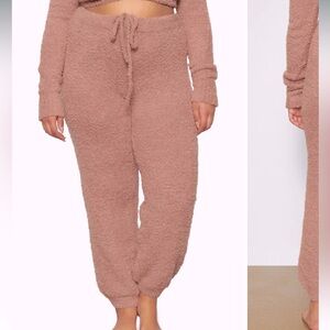 SKIMS Cozy Knit Joggers in Rose Clay